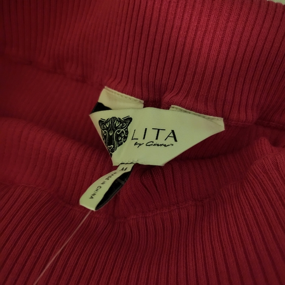 NWT Revolve LITA by Ciara Pink Side Button Ribbed Skirt Medium NWT - Picture 9 of 9